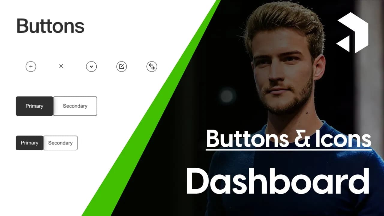 Payload CMS button components with icon integration showcasing various styles and states